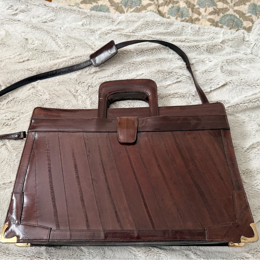 Sophisticated Brown Leather Women's Satchel